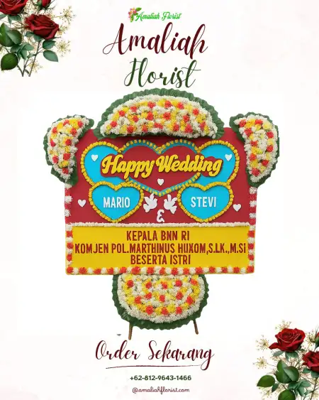 Papan Bunga Pernikahan Ampih